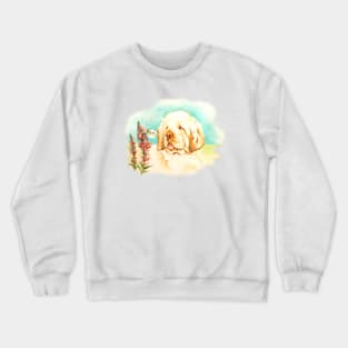 Clumber Spaniel, Watercolour painting. Crewneck Sweatshirt